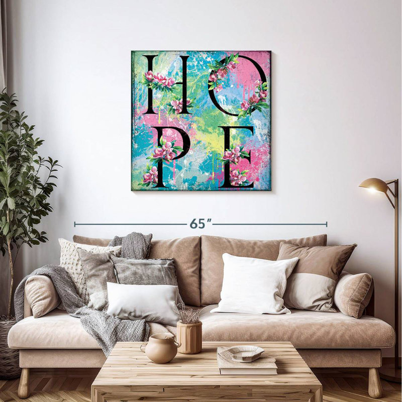 Tergel Hope Typography, 36" H x 36" W