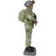 Ebros Gift - Armée de marine déployant un soldat debout sur ses gardes avec un sac à dos et une carabine Figurine 10,5 "H Gone But Not Notand Bravery