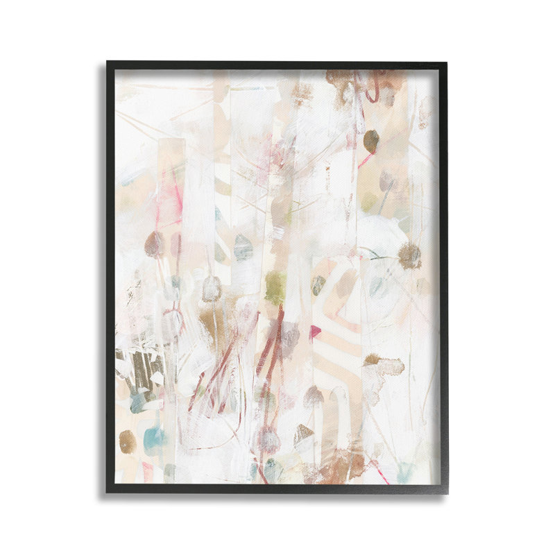 " Subtle Pattern Single Picture Frame " by June Erica Vess on Canvas, 30" H x 24" W, Midnight Black Framed Giclee
