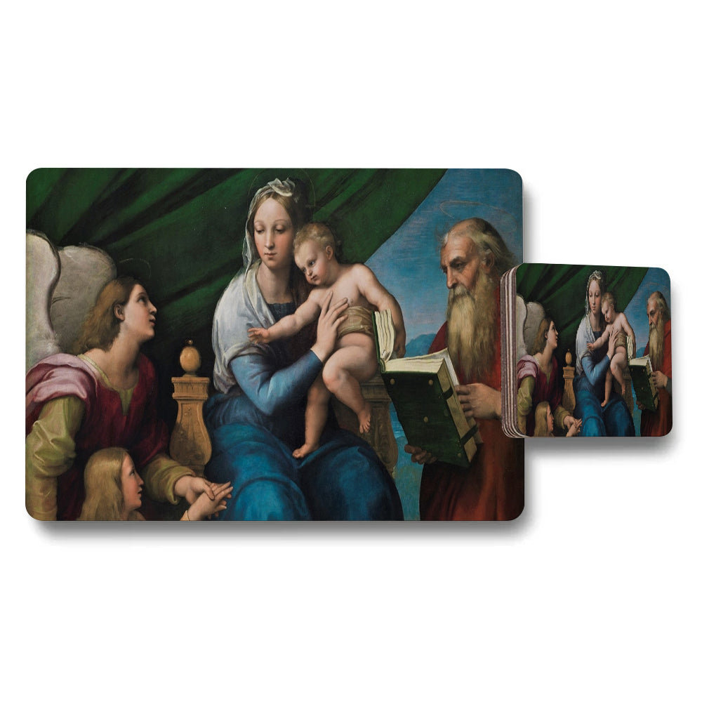 Madonna and Child Placemat and Coaster Set Artwork Print
