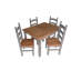 Westgate 4 - Person Extendable Pine Solid Wood Dining Set