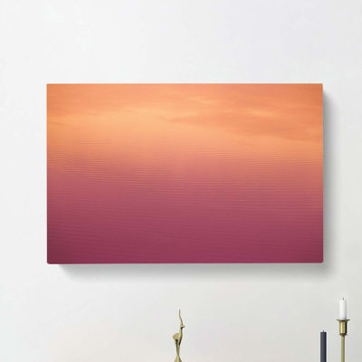 Peach Seascape - Wrapped Canvas