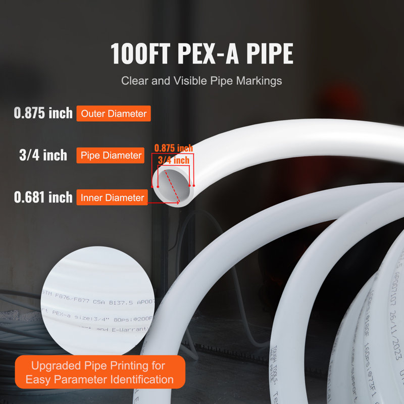 PEX-A Tubing/Pipe for Potable Water with Pipe Cutter