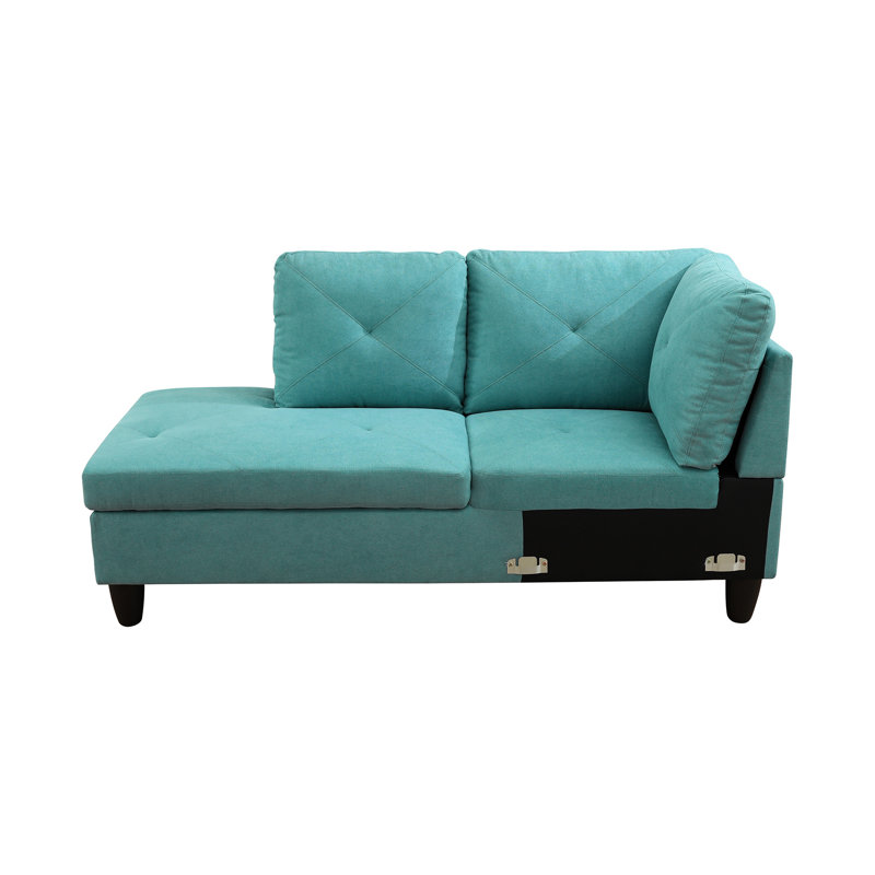Ensemble de canapé de salon en flanelle 2 pièces Pizarro, Vert