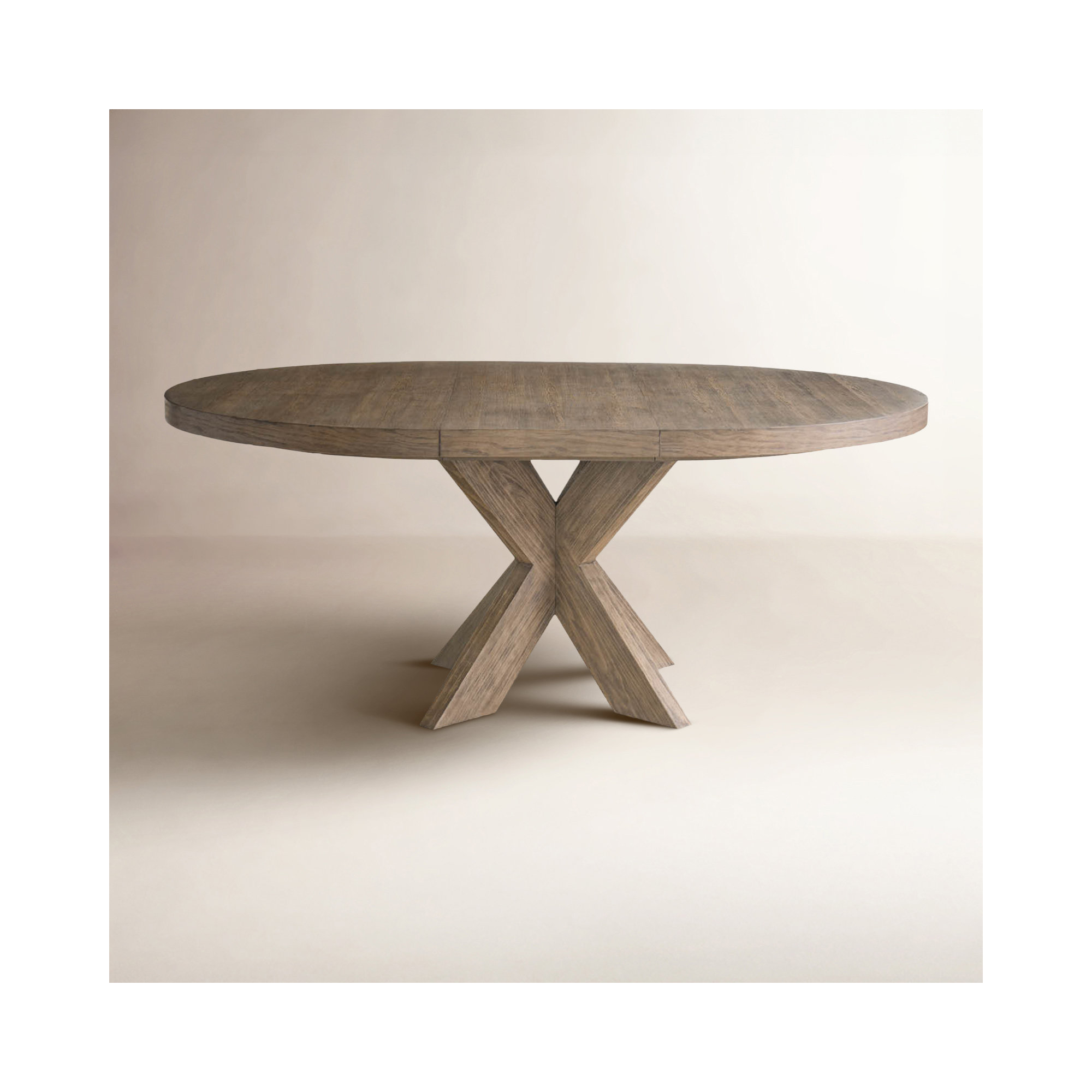 Baxley 54'' Extendable Round Dining Table, Brown