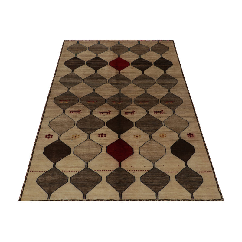 One-of-a-Kind Rectangle 6' X 9'6" Hand Knotted Area Rug