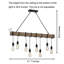 Jason 8 - Light Unique Linear Chandelier with Wood Accents