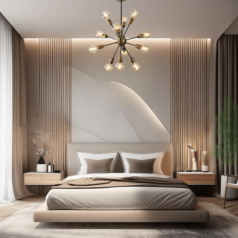 Metal Body Sputnik Chandelier