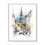 Vintage Old Europe View I - peinture sur toile encadrée