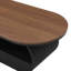 Table basse ovale de luxe, table basse avec tiroir de rangement, table centrale en métal pour le salon-595541230
