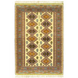 Jakeway Hand Woven Cotton and Wool Oriental Area Rug