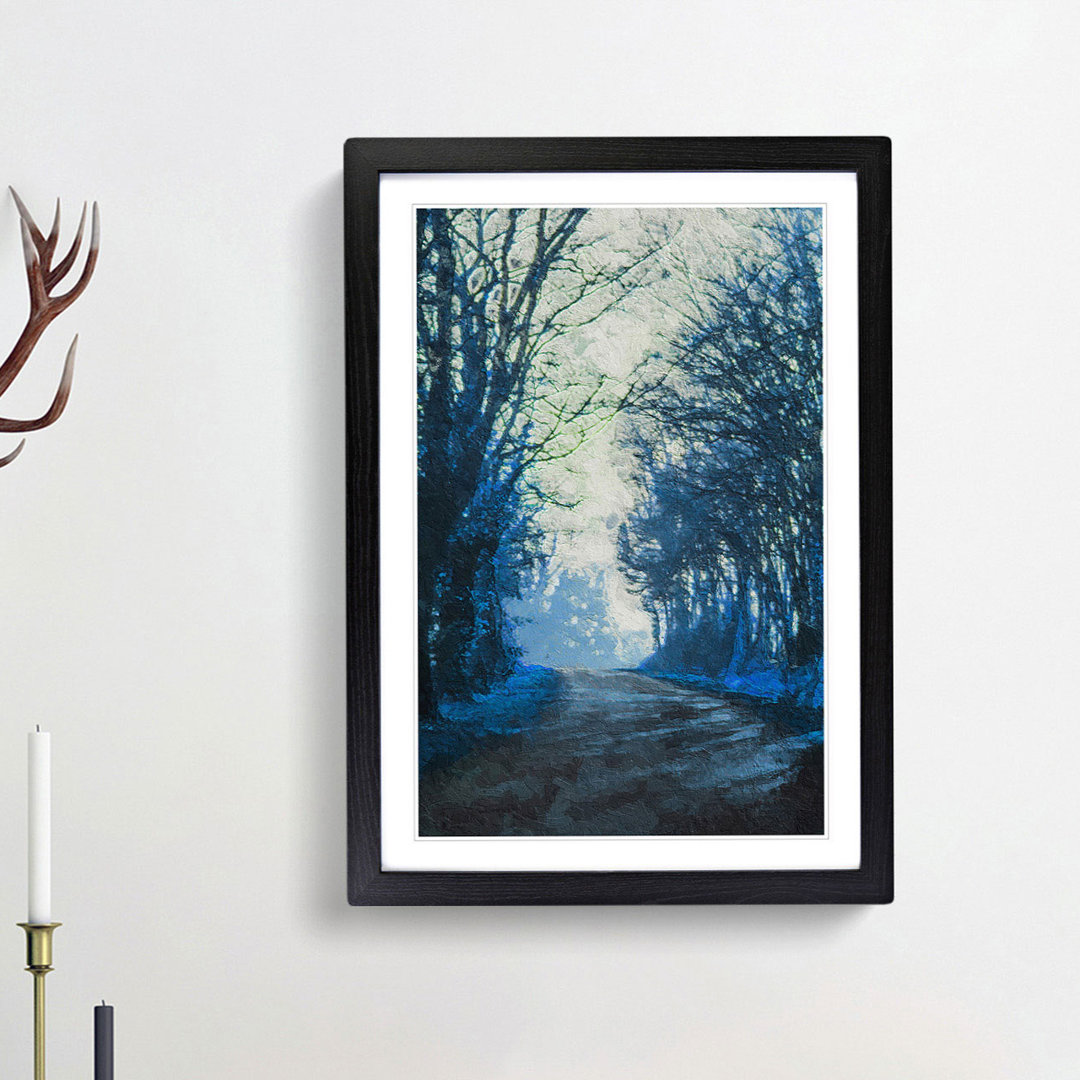 Road Through the Woods in Abstract - Framed Print