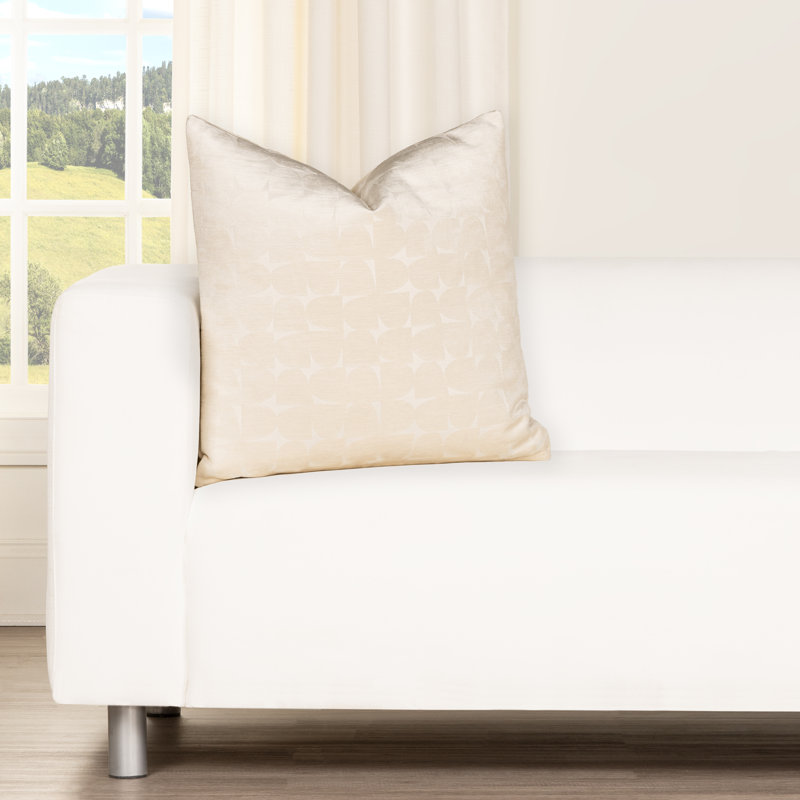 Coussin Nouri, Plumes, Carré 18 po, Rouge