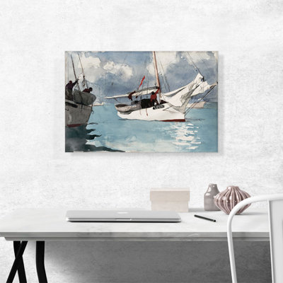 «Fishing Boat Key West 1903» par Winslow Homer, reproduction d'art sur toile tendue