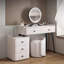Coiffeuse avec miroir lumineux, 5 tiroirs, 1 chaise-770165806