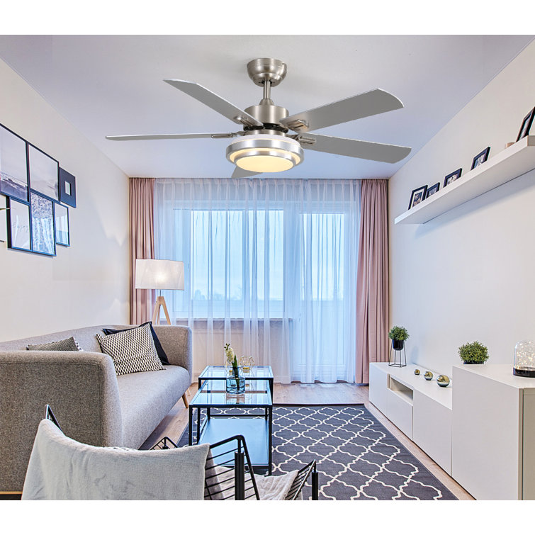 Bobine 5 - Blade LED Standard Ceiling Fan with Remote Control and Light Kit Included