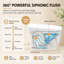 Toilette intelligente avec bidet, siège une pièce, chasse d'eau automatique, siège chauffant, eau chaude, température réglable, télécommande, forme en V, réservoir intégré