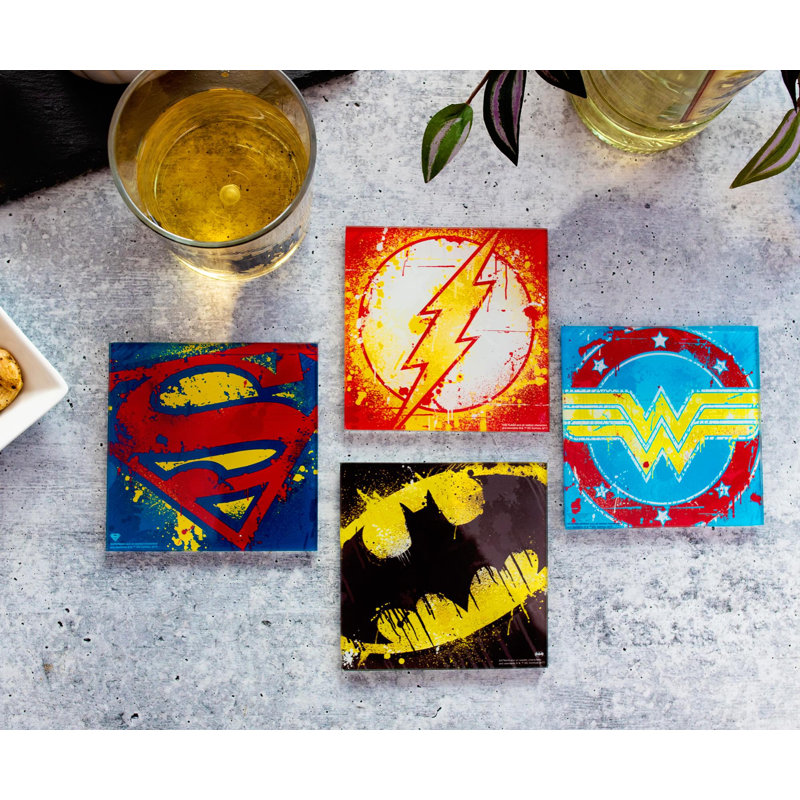 Sous-verres en verre Windermere DC Comics Graffiti Superhero