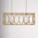 Metal Distressed Caged Rectangular 8 Light Room Chandelier with Link Style Chain