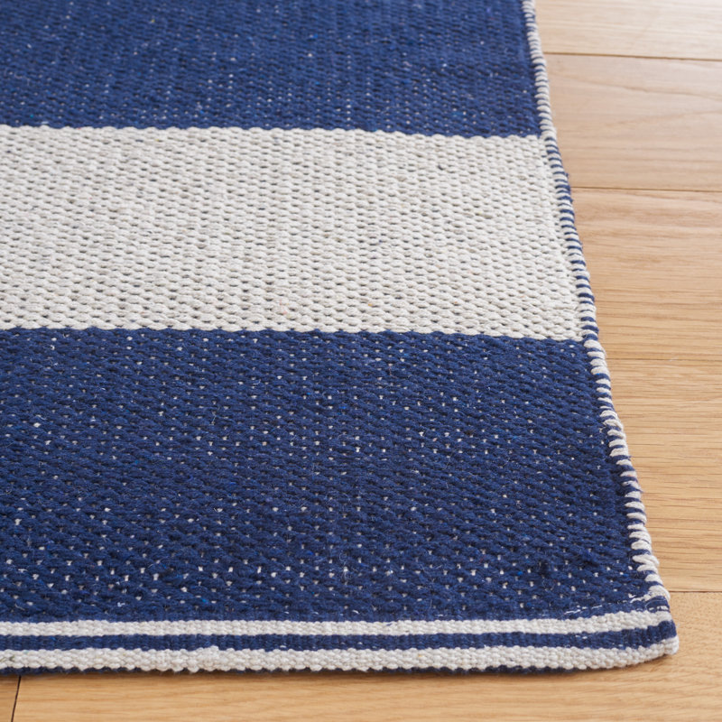 Tapis géométrique en coton tissé à la main Montauk, Rectangle 4 pi x 6 pi