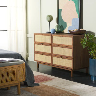 Andreq 46.93'' W 6-Drawer Double Dresser