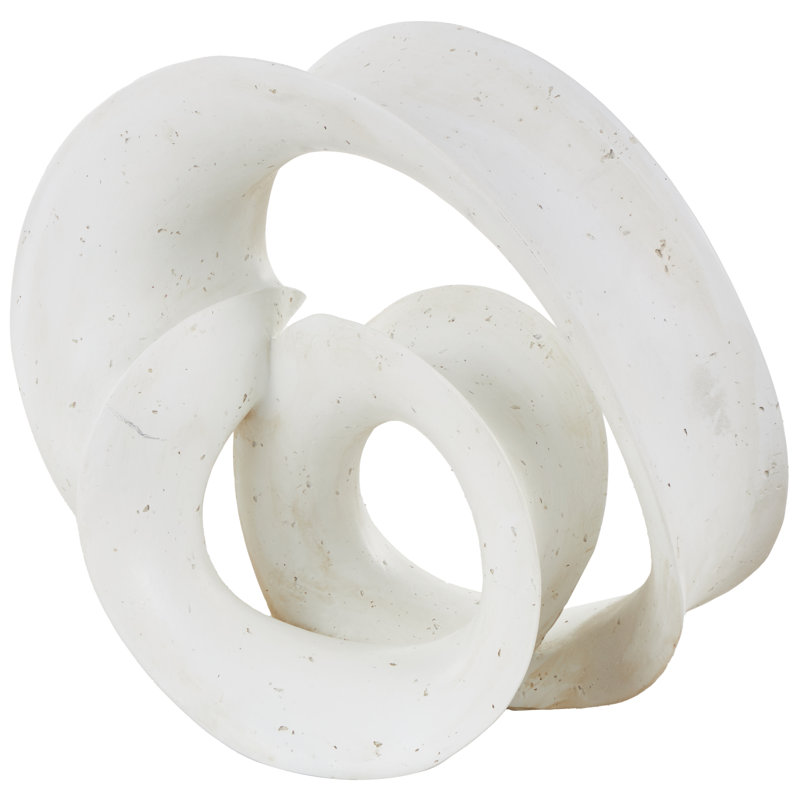 Sculpture abstraite en forme de polystone ondulée Cole et gris avec découpes et textures mouchetées