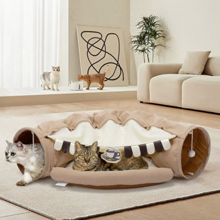 Cat Playing Mat, Cat Agility Training Mat, Cat Tunnel Play Mat, Felt Cloth Cat  Activity Game Mat Cat Activity Rug Toy