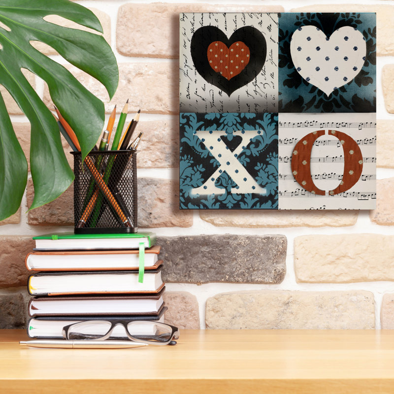 «4-up Love» par Art Licensing Studio, art mural sur toile, H 12 po x l 12 po x P 0,75 po