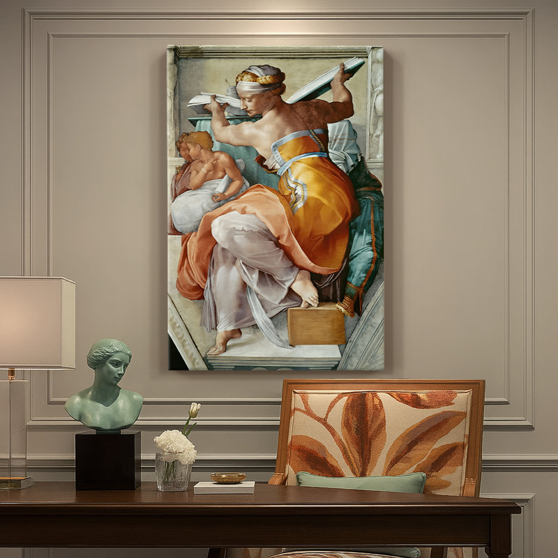 Sibylle libyen - toile tendue par Michelangelo, 18 x 27