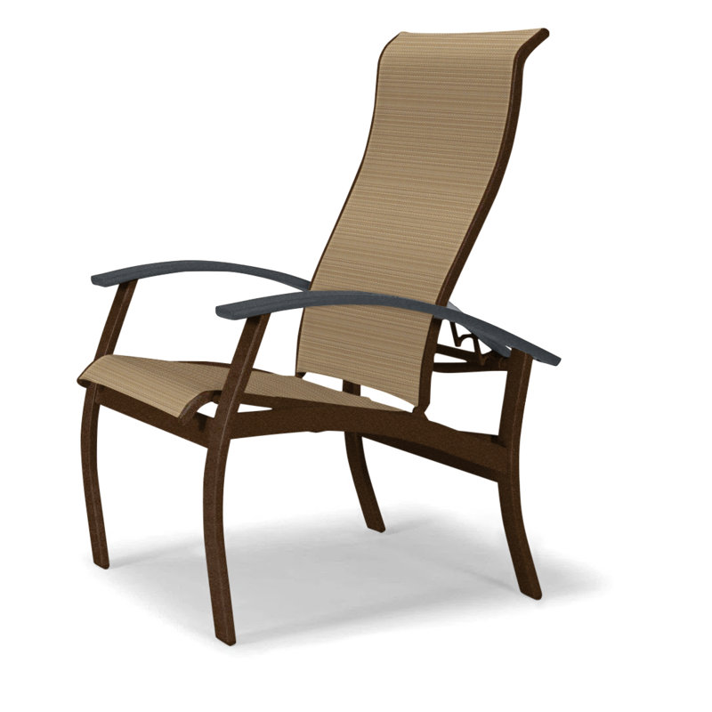 Chaise de patio Askar, Kona texturé, Noir 5D Sunbrella®, Graphite classique