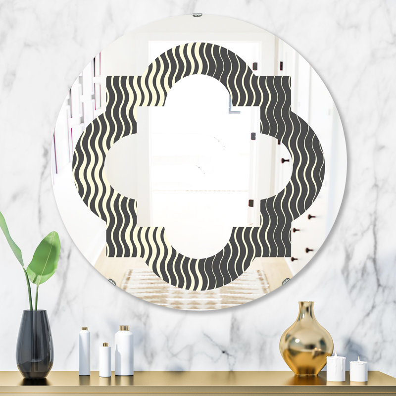Miroir d'appoint moderne et contemporain, H 31,5 po x l po