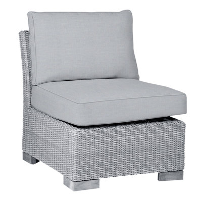 Fauteuil de chambre club tissé - Huître