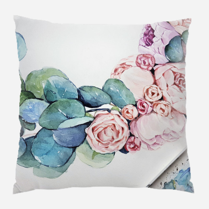 Housse de coussin d'extérieur carré Vina Art, Microsuède, Intérieur
