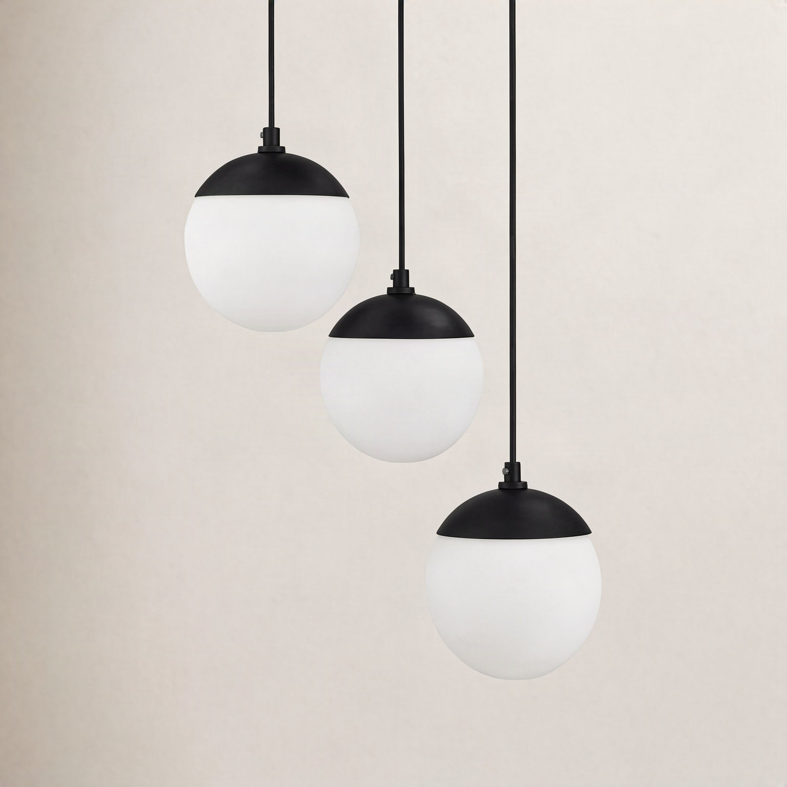 Richardson Dimmable 3 - Light Pendant, Matte Black