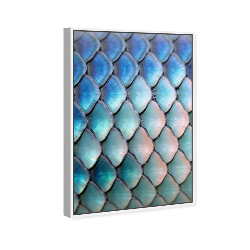 Mermaid Zoom Print by Oliver Gal, 31"H x 21"W, White Floater Frame