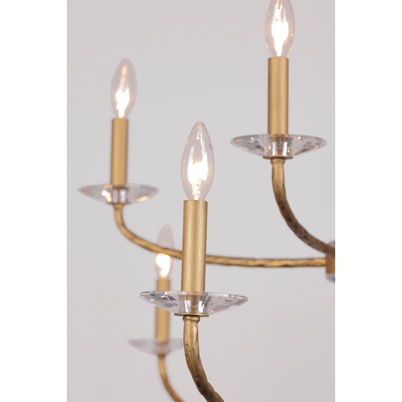 Minka Lavery Atella - 12 Lights Chandelier In Ashen Gold Finish, 12, 28.25" H x 48" W x 48" D