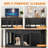 70.9" Large Dog Crate Furniture with 3 drawers and Divider, Heavy Duty Dog Kennel Furniture For 2 Large Dogs, 70.86"X23.6"X33.66"H-1130055965