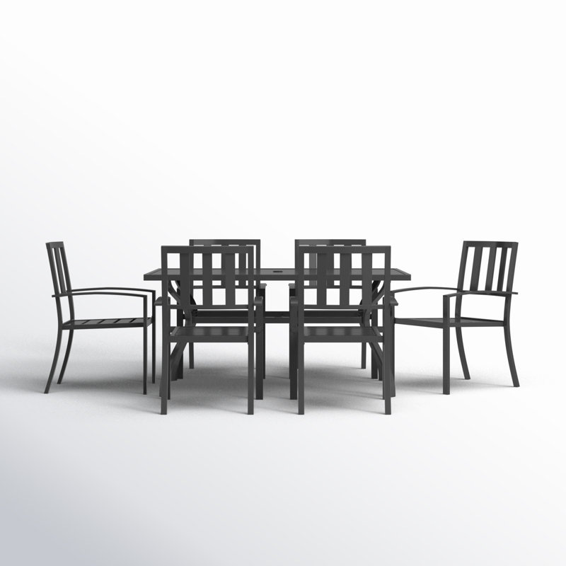 Ensemble de salle à manger rectangulaire pour 6 personnes 60,2 po Leonard