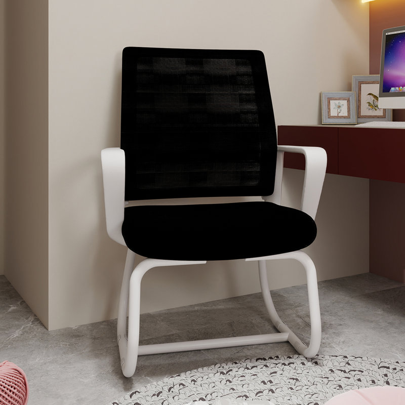 Chaise de bureau moderne minimaliste - structure en métal, douce et confortable, pour la maison et le bureau, disponible en plusieurs couleurs