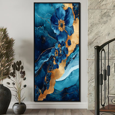 Buttercups Flowers and Safire Crystal Energy I - Buttercups, art mural