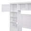 Lit double en bois avec armoire et tablette tout-en-un