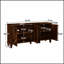 Buffet Mid-Century moderne avec rangement spacieux et décoration géométrique pour le salon et la cuisine-1010624683