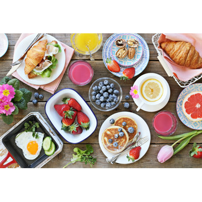 Breakfast Table by Los_angela - Wrapped Canvas Print