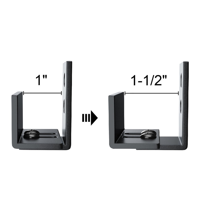 U-Shape Adjustable Wall-Mounted Door Bottom Metal Steel Floor Guide
