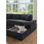 Canapé-lit modulaire en forme de U de 132 po en chenille avec lit coulissant, méridienne de rangement, console avec porte-gobelet rabattable et ports de charge USB Type-C-132427196