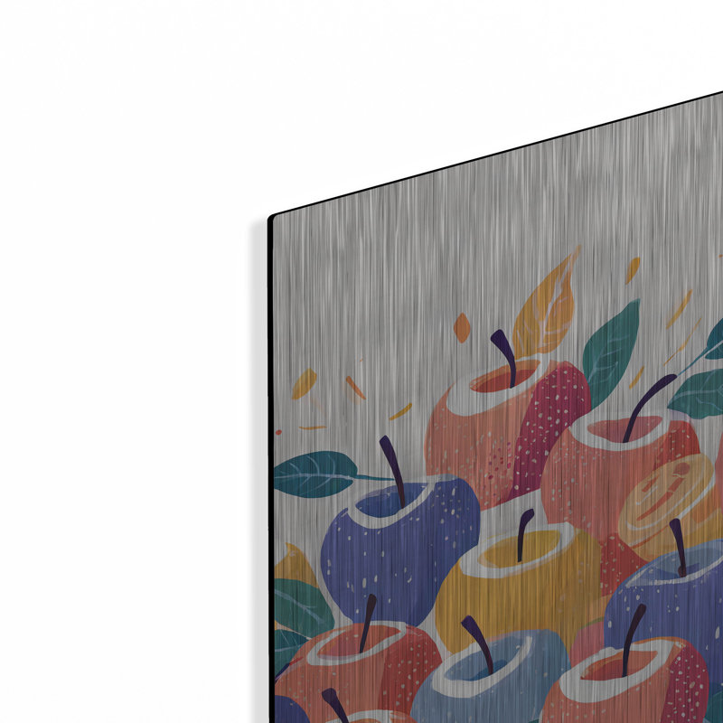 «Apples» par Andreas Magnusson, art mural en métal, H 16 po x l 12 po