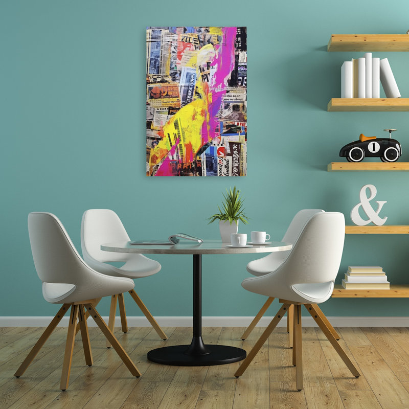 Vivid Urban Layers Abstract Bold Colorful Urban Wall Art Print, 91.44cm H x 60.96cm W