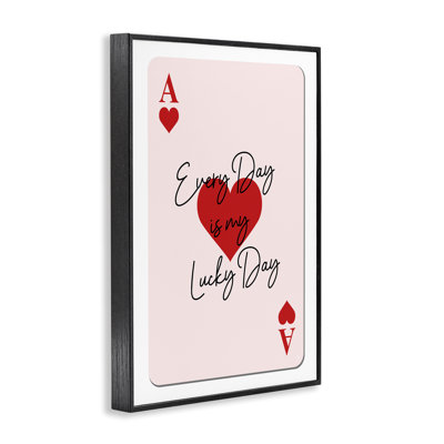 Lucky Day Card Design Framed Giclee Art by Martina Pavlova