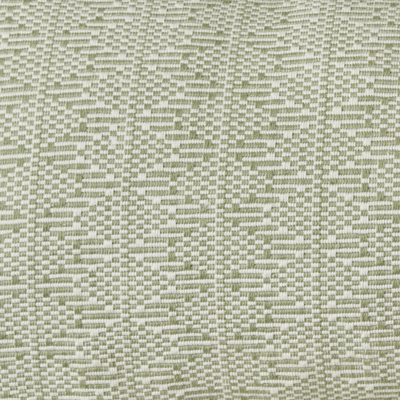 Casavant Embroidered Cotton Reversible Throw Pillow, Sage