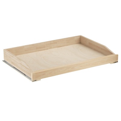 Tablettes de rangement coulissantes en bois à fermeture en douceur Rashun